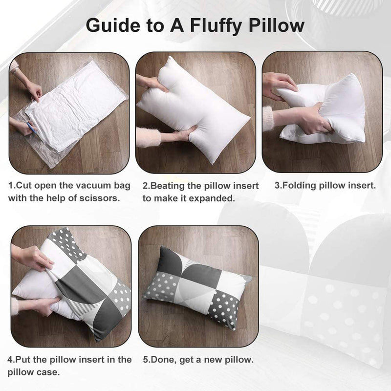 Fun Homes Microfibre Pillow Filler (16x24 inch, White)