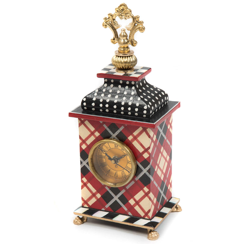 MACKENZIE-CHILDS Marylebone Carriage Clock, Tabletop Clock for Home Decor