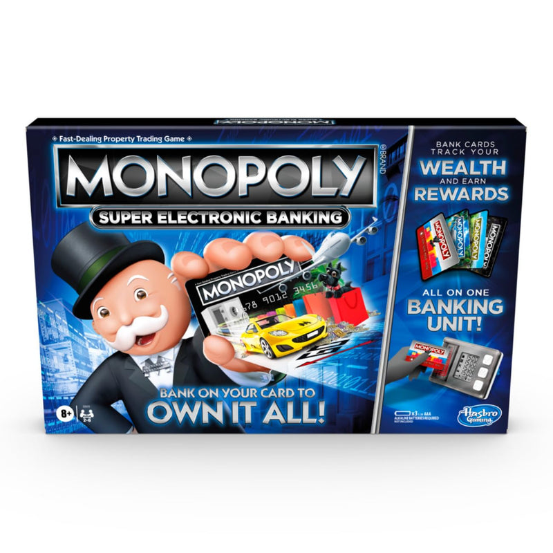 Monopoly Super Electronic Banking Board Game, Cashless Tap Technology, Board Game for Kids Teens and Adults, Strategy Games for Boys & Girls, Birthday Gift for Kids Ages 8+