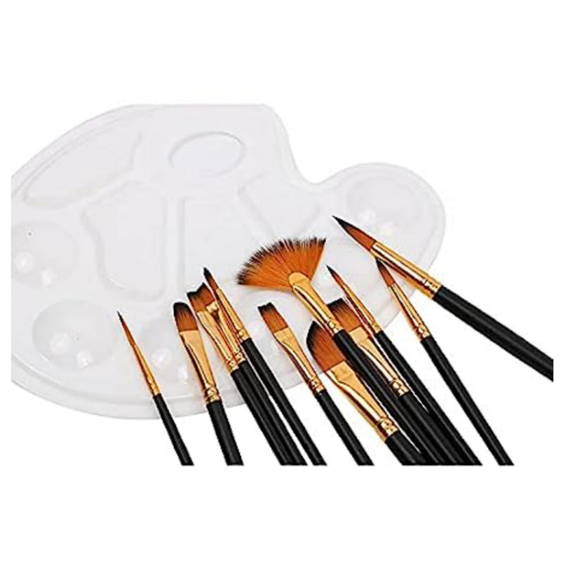 Twizzle Art Brush Set for Artists, Painting Brushes Set of 12 Professional Round Pointed Tip Nylon Hair Artist Acrylic Paint Brush for Acrylic/Water Colour/Oil Painting