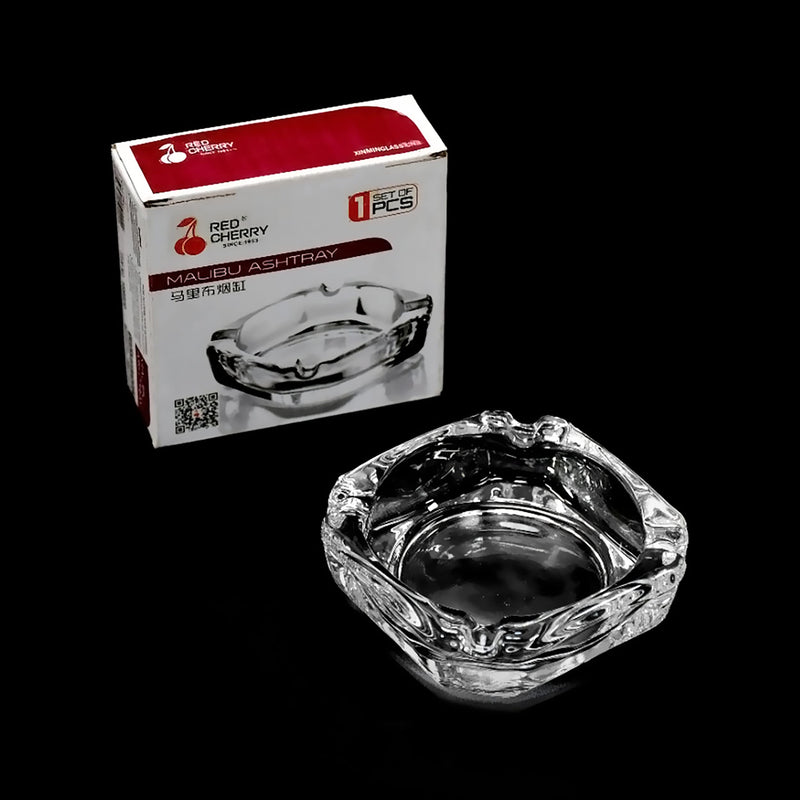 MAPPERZ Glass Ashtray Square Glass Ash Tray for Smoking for Home Ashtray for Cigarette Stylish Ashtray for Home Car Ashtray (Square)