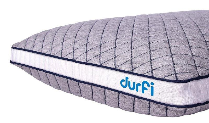 durfi Dual Comfort Dr. Pillow | Premium Hybrid Pillow | The Ultimate Pillow Ever Designed by Science, No Pressure Support| Grey Pack of 2 Soft and Firm (25x16 Inches, Memory Foam)