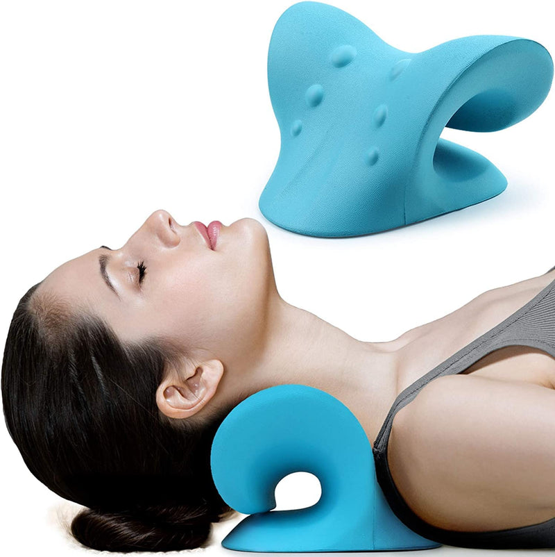 Smitex Neck Stretcher for Pain Relief, Neck and Shoulder Relaxer, Cervical Traction Equipment Device for Pain Relief Spine Alignment, Chiropractic Pillow Acupressure Manual Massage Stretcher Pillow