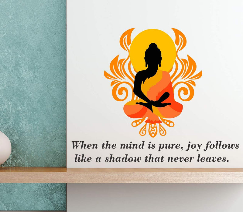 Tuffuk Budha Quotes Large Vinyl Wallstickers for Home Decorations(65 cm x 80 cm)5TZ378