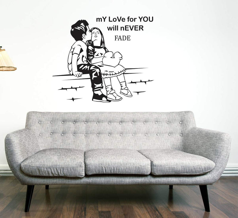 Tuffuk Love Large Vinyl Wallstickers for Home Decorations (80 cm x 70 cm)5TZ116