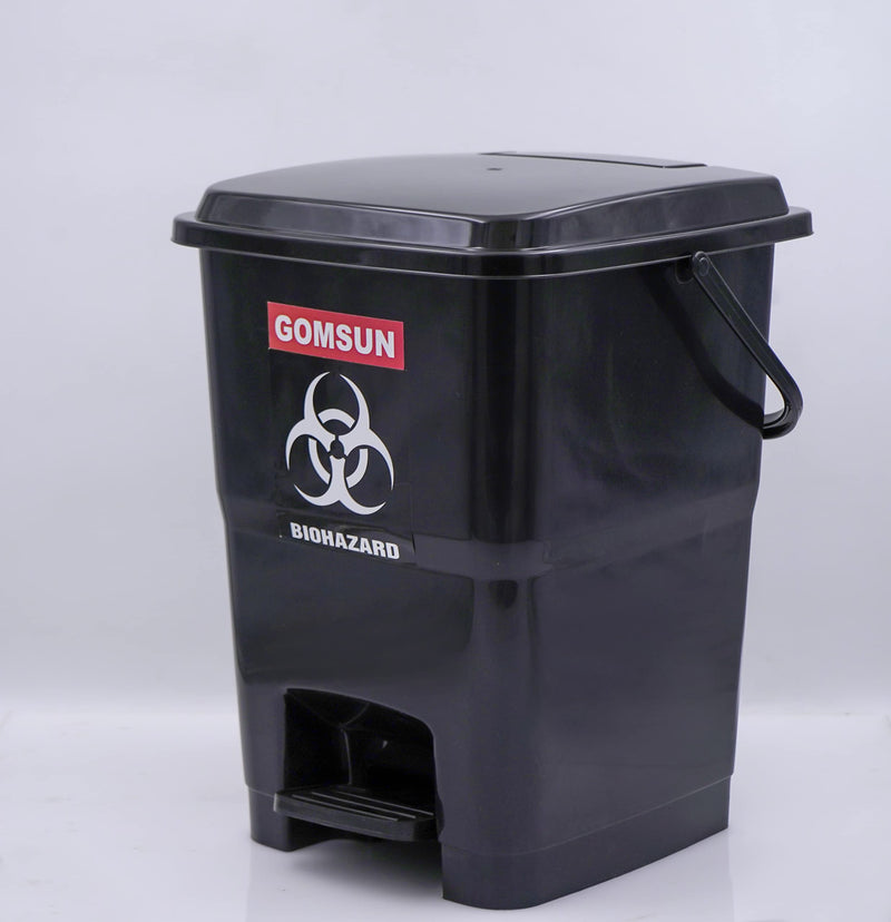 GOMSUN Bio Medical Pedal Garbage Waste Dustbin 16 LTR (YELLOW + BLUE + BLACK + RED PACK OF 4)