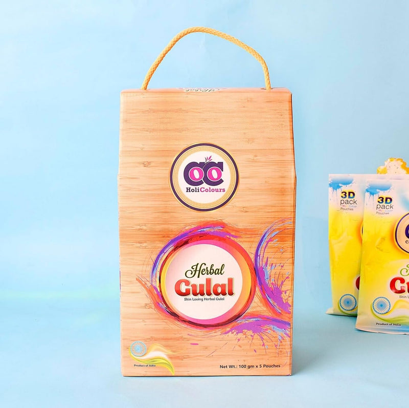 Gurjas Fancy Kitchen Holi Gulal 100% Natural and Herbal Gulal Organic Coloured Powder Non-Toxic and Skin Friendly Colour and Safe for Kids - (Muliticolour)