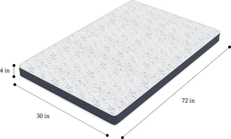 WESTIDO RehabRest Multiple Memory Foam | High Resilience (HR) Foam Knitted Fabric Single Size Orthopedic Mattress Ortho4inch72x30A