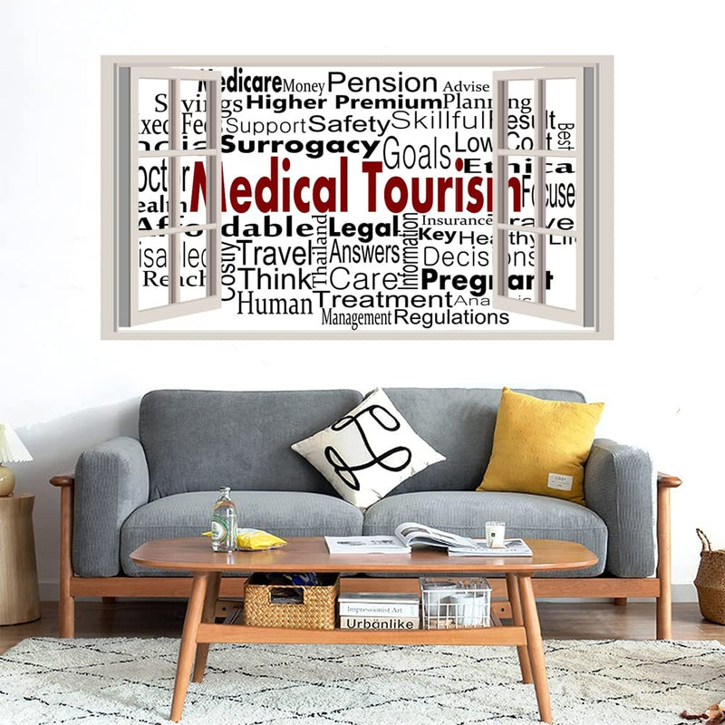 GADGETS WRAP Printed Wall Decal Sticker Fake Window Style Decal (90cm x 50cm) - Medical Quote