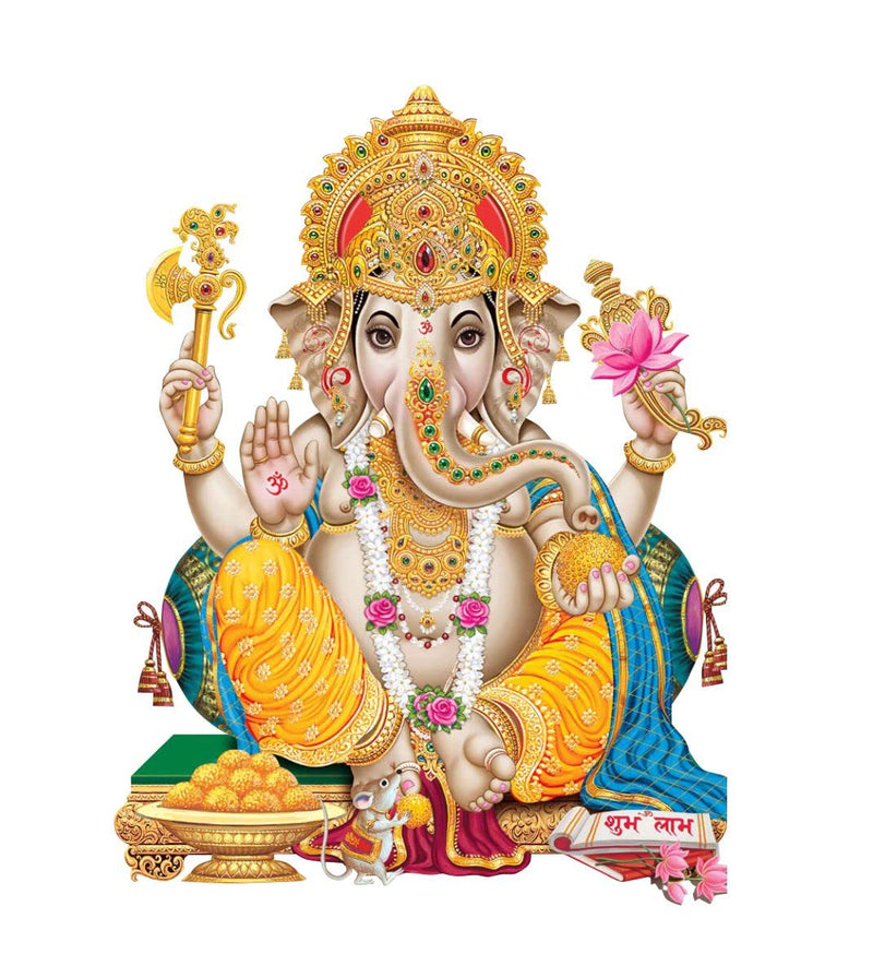 Decor Kraft Ganeshji Wall Sticker & Decal,Size- 53 Cm X 32 Cm,Religious