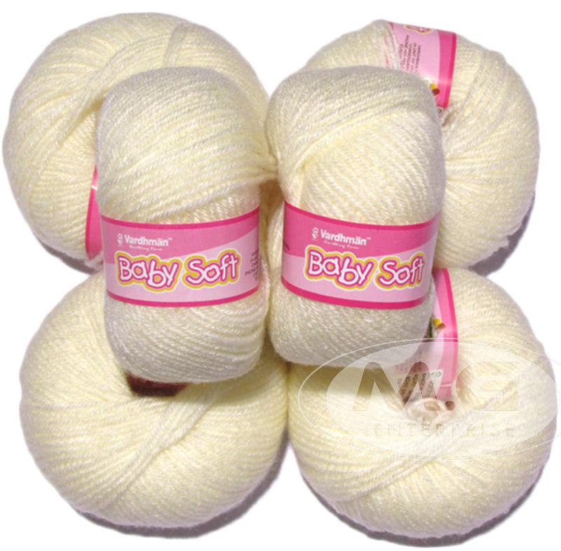 Vardhman Cream Baby Soft Acrylic Knitting Wool Cream 150 Grams. Soft Wool Ball Hand Knitting Wool/Art Craft Fingering Crochet Hook Yarn. Sweaters, mufflers, caps, Soft & Thin Wool?¦.