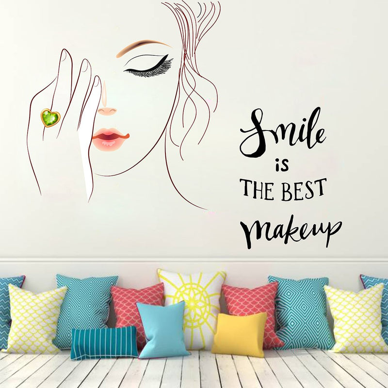 LANSTICK A Smile is The Best Make UP Quote Wall Sticker