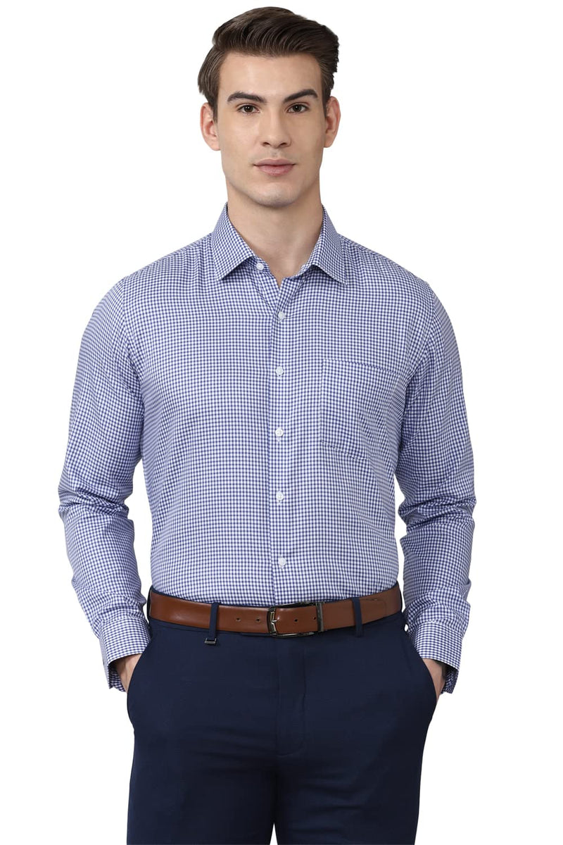 Van Heusen Men's Slim Fit Shirt (VHSFFSLBM29042_Medium Blue 39)