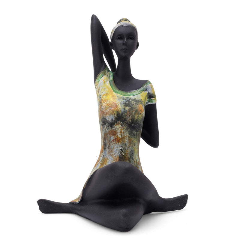 zart Resin Yoga Lady Showpiece For Home Decor & Office Decor (Set of 3), Multi Colour