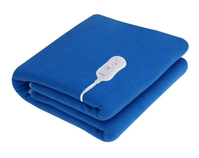 Pindia Single Bed Heating Electric Blanket Polar Fleece - 150 X 80 Cm Blue