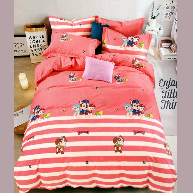 Cartoon print single bed sheet best sale