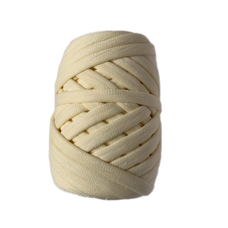 Crochet Now | Premium Cotton T - Shirt Yarn 100 Grams | Used for DIY Projects, Baskets, Place Mats (Cream)