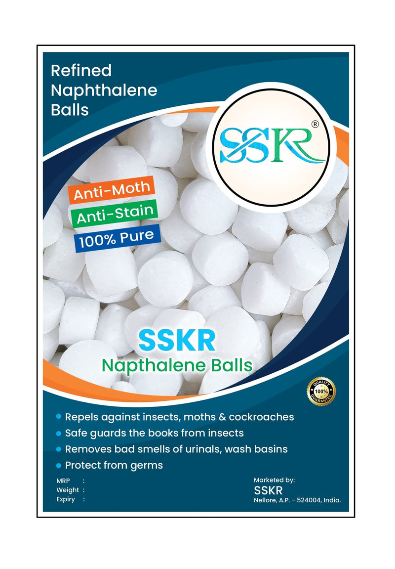 SSKR Napthalene Balls for Clothes and Shelves and Toilets - Pack of 430 Grams