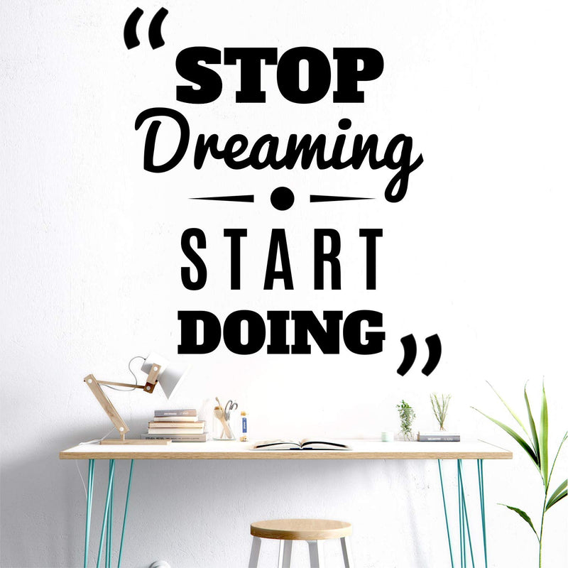 StickMe 'Stop Dreaming - Start Doing - Office - Corporate - Business - Inspirational - Motivational - Quotes - Wall Sticker' -SM857 (Multi Colour, Vinyl - 70cm X 55 cm)