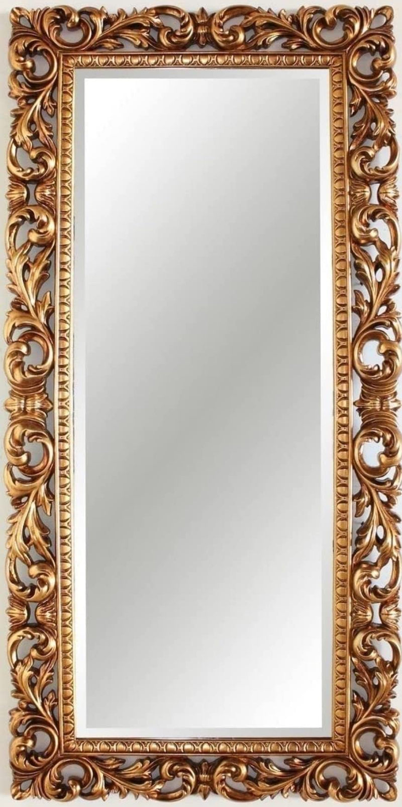 WoodIdea Wood Mirror Frame only Frame with Out MirrorWood Wall Carving Mirror Frame Gold Antique siz 6x2 feet's