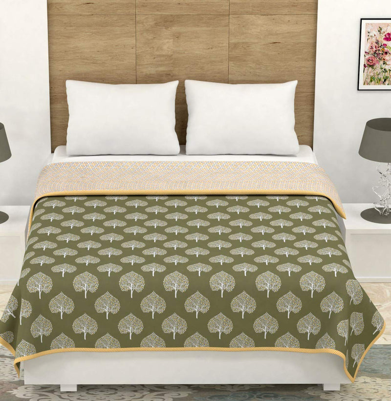 Jinaya's Reversible 3 Layer 100% Pure Cotton Dohar (Single Bed) (60"x90")