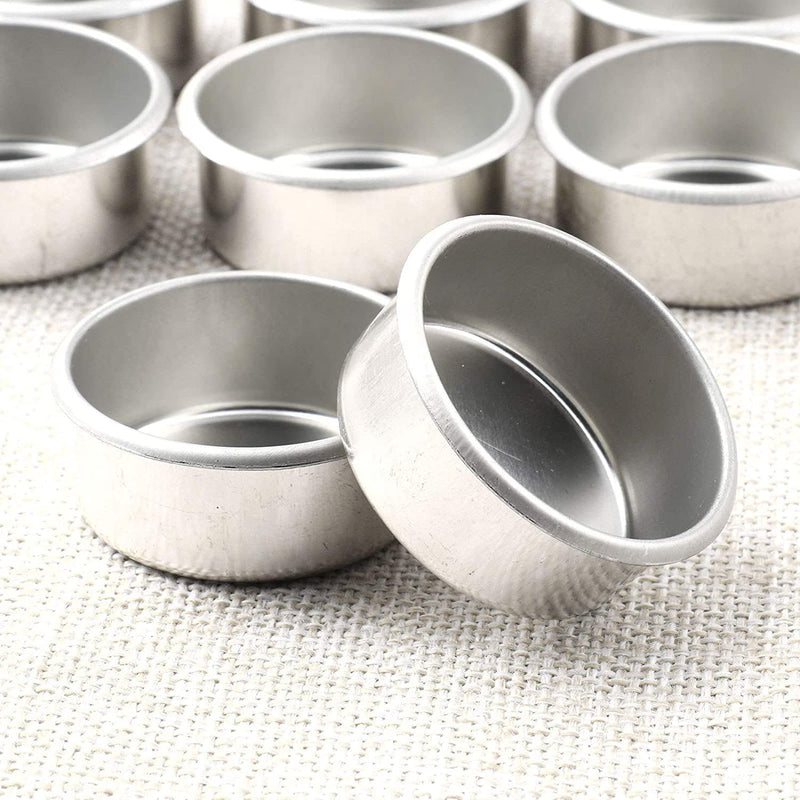 SOY TOY Tealight Aluminium Empty Collar 300 Cups + 300 Units Cotton Wicks for DIY Tealight Candles |Candle Containers for Tealight Candle Making | |Party, Wedding (Pack of 3)