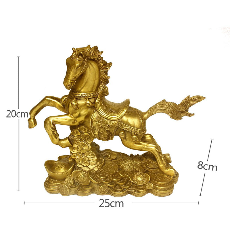 Brass Money Running Horse Statues Chinese Handmade Figurines Home Decor Collectible Gift BS041