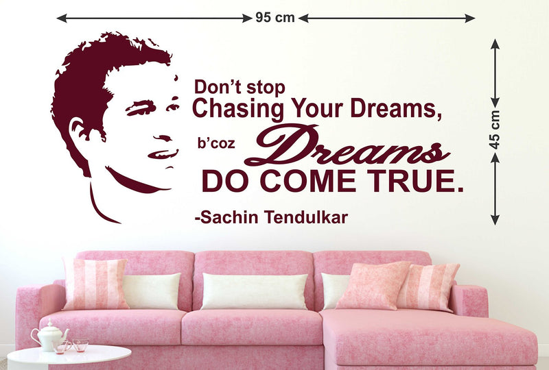 Wallstick 'Sachin Tendulkar' Wall Sticker (Vinyl, 49 cm x 4 cm x 4 cm)