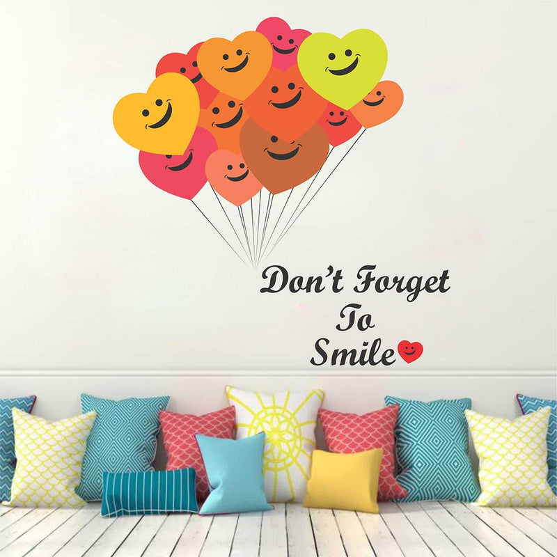 Wallstick Dont Forget Your Smile wallsticker (Vinyl 55 cm x 55 cm)