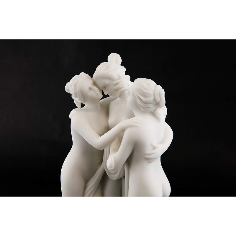 Top Collection The Three Graces Statue- Daughters of Zeus Greek Sculpture in White Marble Finish-Roman Goddesses of Beauty, Charm, and Creativity- 9.5-Inch Figurine