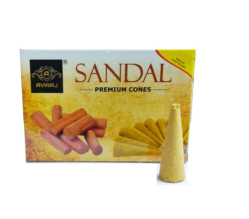 Aviraj Dry Dhoop Cones for Pooja 12 Box Combo Pack - 6 Fragrances I Rose I Mogra I Sandalwood I Guggal I Loban I Lavender Incense Cone