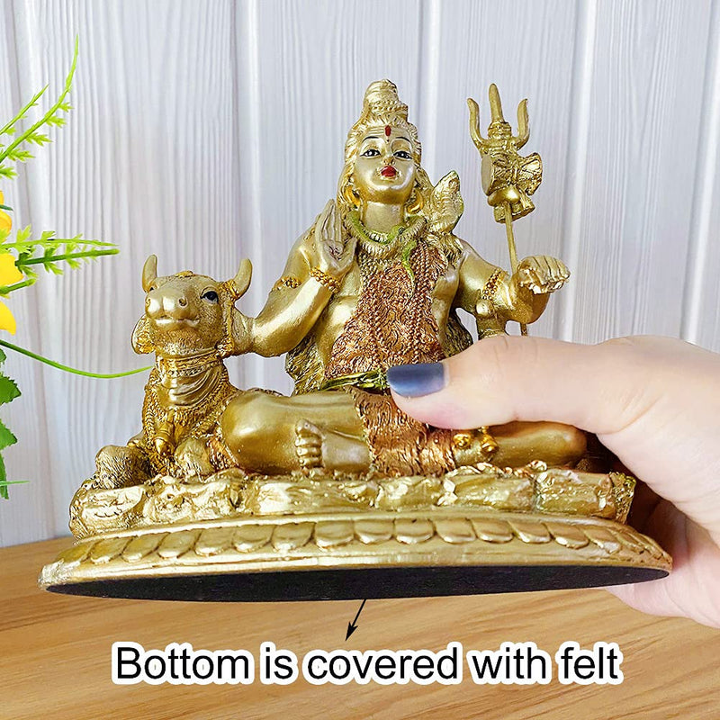 BangBangDa Hindu Lord Shiva Nandi Statue - Indian Diwali Gifts God Idol - India Ganpati Murti Pooja Item