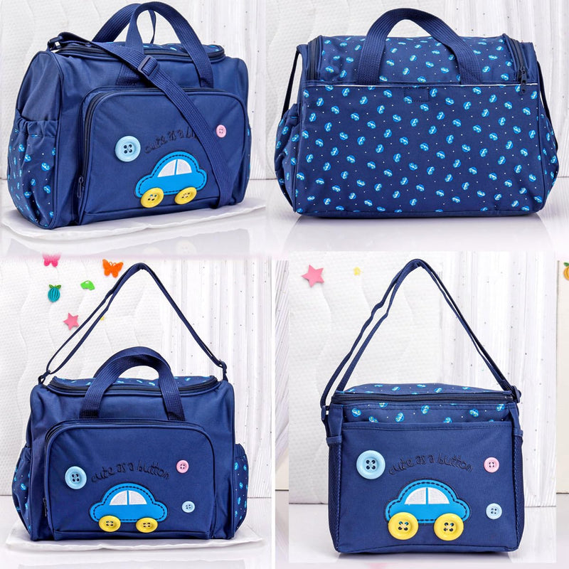 Baby Bucket Baby Diaper Nappy Changing Baby Diaper Bag Mummy Bag Handbag-(Pack of 4 – Navy Blue-1)