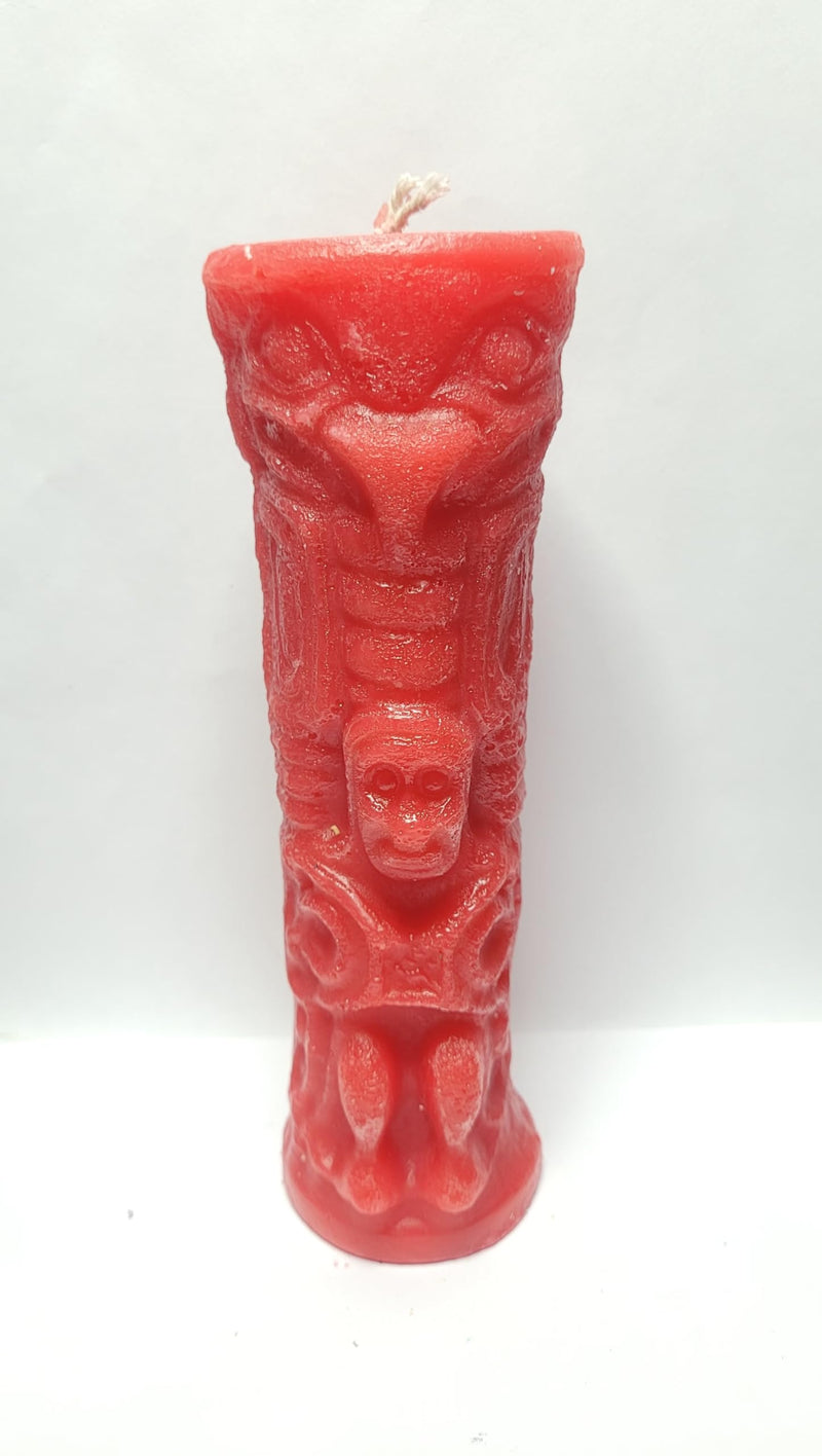 Totem Candle Spell Candle Hoodoo Witchcraft Candle Magic Spells (Red)