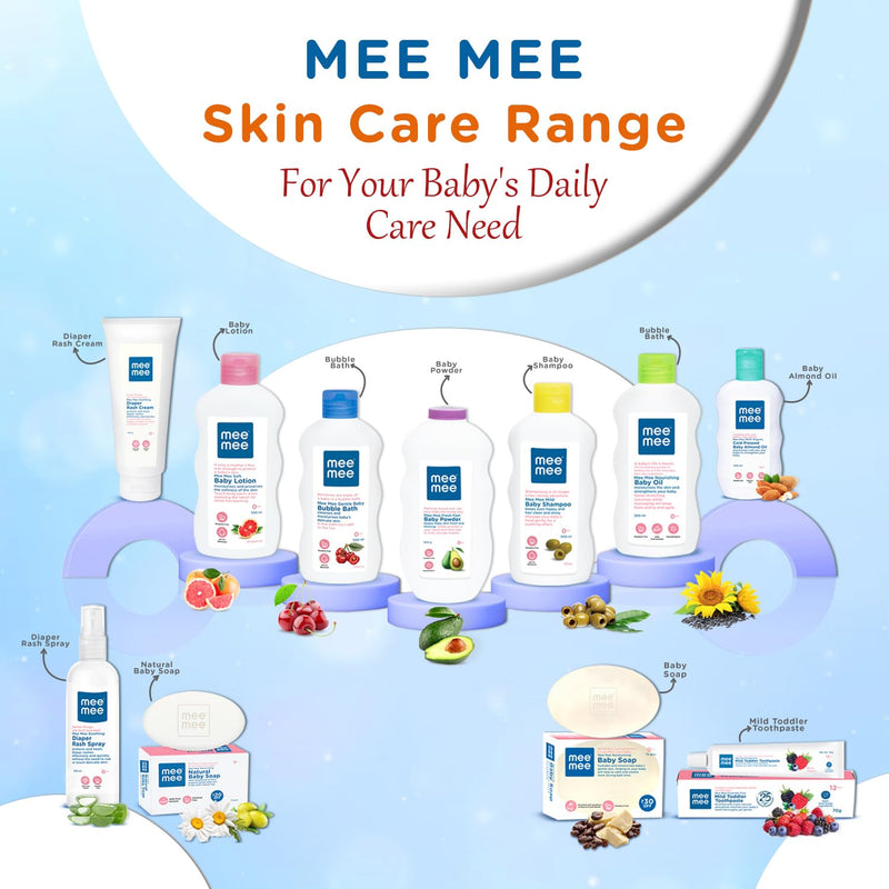 Mee Mee Newborn-Friendly Talcum Powder | Dermatologist-Approved | Rash-Resistant | Paraben-Free | 0m+ (400g Fresh Feel - Single Pack)