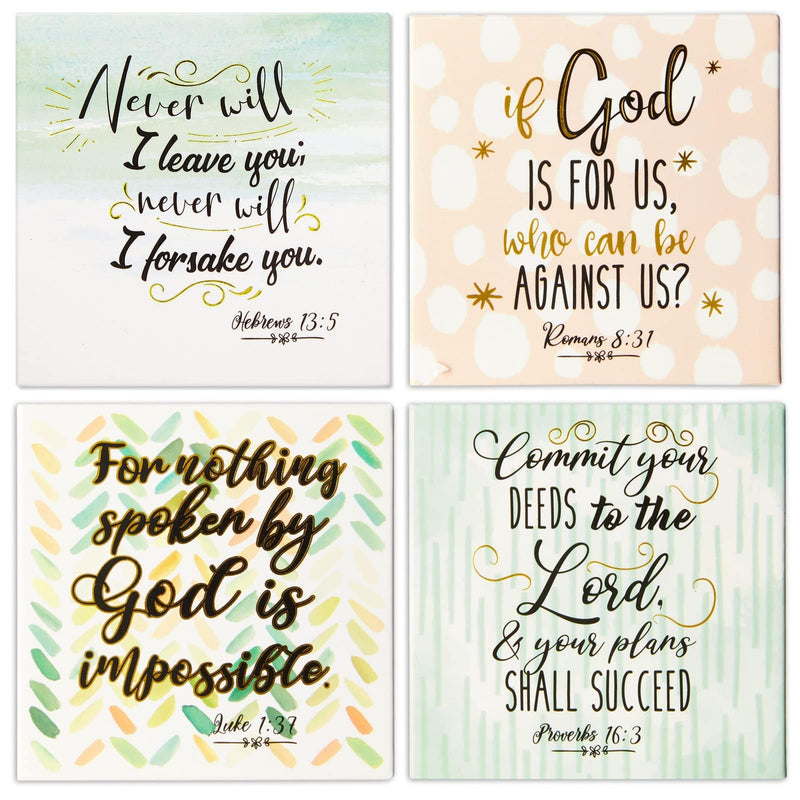 Christian Magnets with Religious Bible Verse Quotes (2.5 in, 8 Pack)