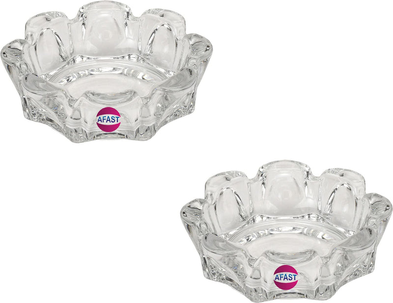 Cool Glass Ash Tray: Sleek Design for Ashes with Style 10.5 x 10.5 x 3.5 CM, Pack Of 2