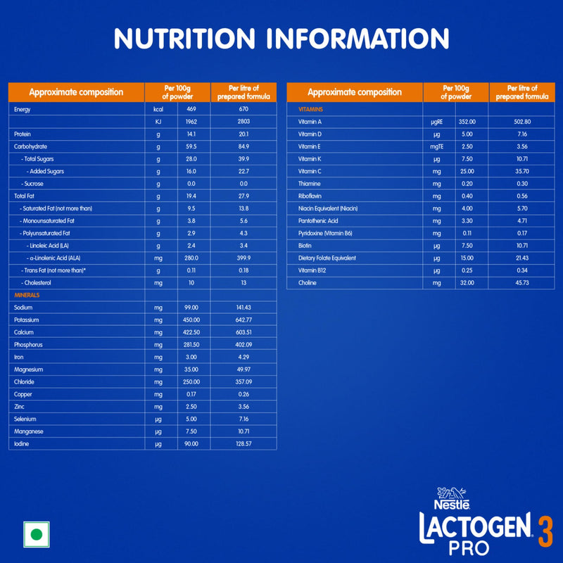 Nestle Lactogen 3 Follow-Up Infant Formula Powder, After 12 months, 400g Pack