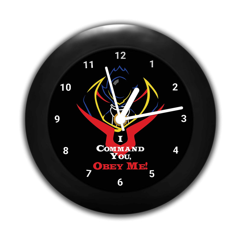 MCSID RAZZ- Anime Lelouch Geass - I Command You Design Table Clocks New Decorative Desk Table Clock for Home, Office, Living Room, Bed Room | Best Gift for Anime Lover