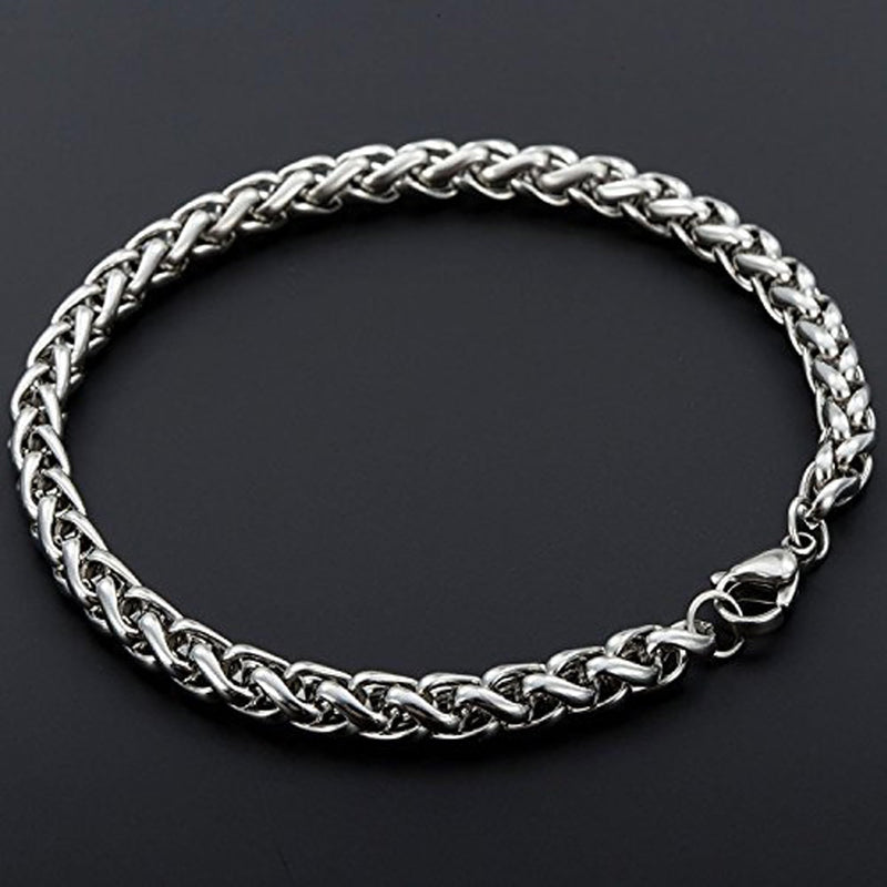 Fashion Frill Stylish Bracelet For Men Stainless Steel Silver Chain Bracelet For Men Boys Men's Bracelets Jewellery