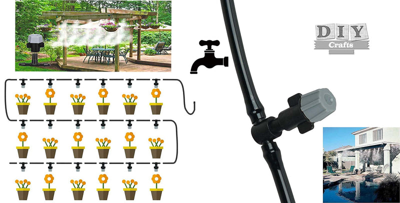 DIY Crafts Outdoor Misting Cooling Sprayer System Kit Watering Irrigation Nebulizer Sprinkler (Only 360° Misting Nozzle) (20 Pcs, Only 360° Misting Nozzle)