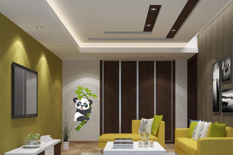 Baby Panda Self Adhesive VinylWaterproof Decorative Wall Stickers for Hall, Bedroom, Kitchen and Furniture