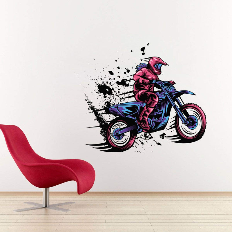 VCREATE DECOR Bike Wall Sticker & Dceal (PVC Vinyl,Size-58 CM X 50 CM)