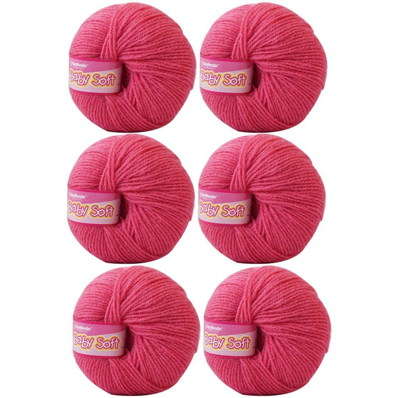 Vardhman Knitting Yarn Baby Soft Wool for Knitting, Kids Crochet Yarn Wool for Hand Knitting Art Craft, Knitting Wool Yarn for Sweater Scarves Hats and Dresses (6 Pcs, Dusky Pink)