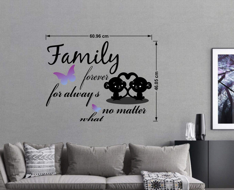 Walltech Combo of 4 Wall Sticker Family Forever no Matter-(61 x46 cms) | Romantic Rose Flowers-(98 x64 cms) | Free Bird case-(150 x 115 cms) | Cute Birds-(150 x 35 cms) - Material Vinyl