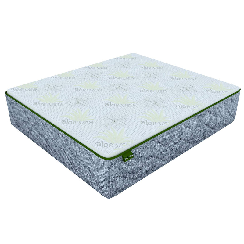 Coirfit SLEEP SPA NATURA King Size 6 Inch Convulated Cool Gel Memory Foam Mattress with Aloe Vera Fabric (78X72X6,White)