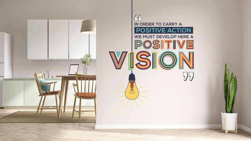 Wallbook Vision Wall Sticker | Wall Stickers for Home, Kitchen, Office, Bedroom & Living Room (88 x 69 cms)