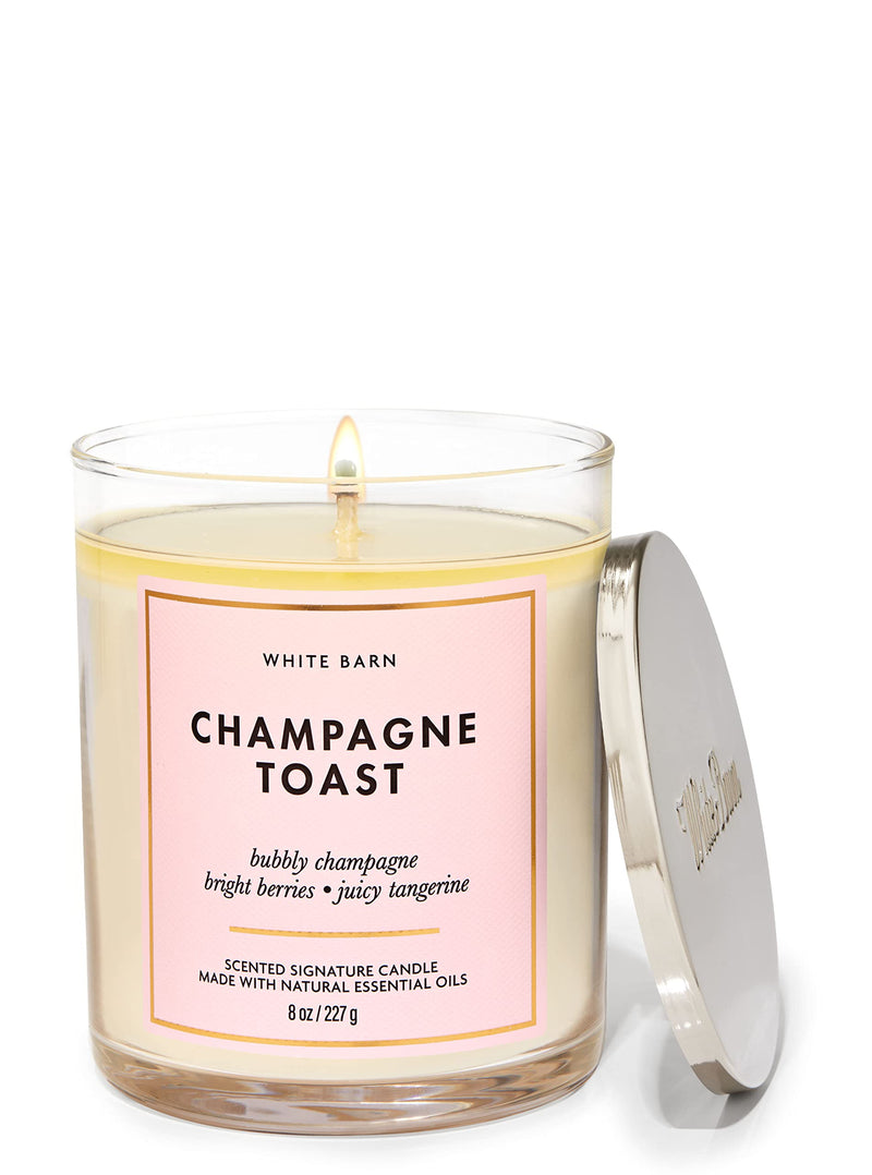 Bath & Body Works Chagne Toast Signature Single Wick Candle