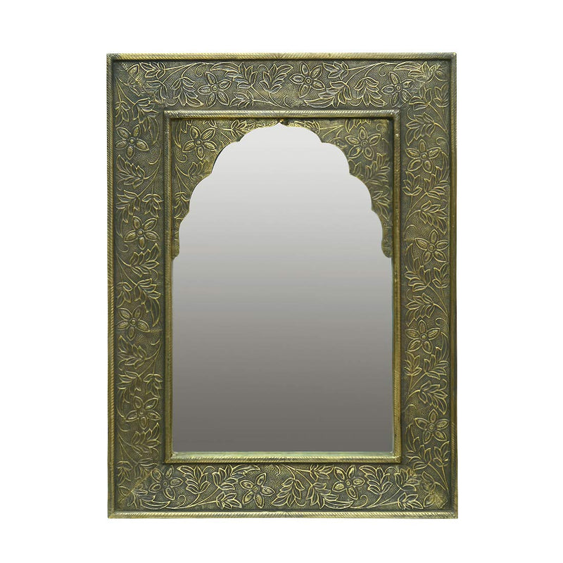 DESERT ART Wooden 17 x 23 Inch Hand Painted Framed Rectangle Mirror (44.196 X5.08 X59.436) CM