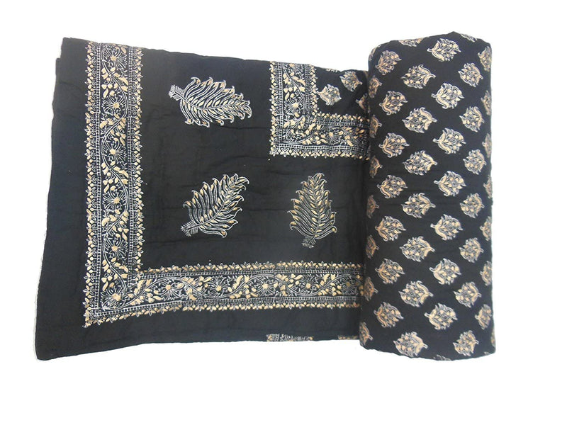 SAMRADHI Traditional Famous Jaipuri Beautiful Floral Print in Multi Colour Jaipuri Rajai/Razai/Quilt Single/Single Bed Quilt/Comforter/AC Quilt/AC Comforter